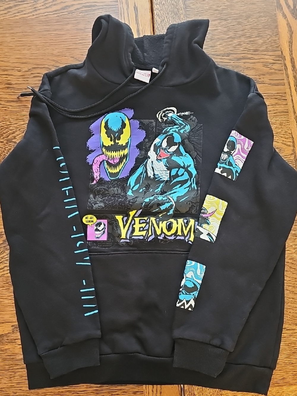 Marvel Black Hoodie with Red Logo Tag